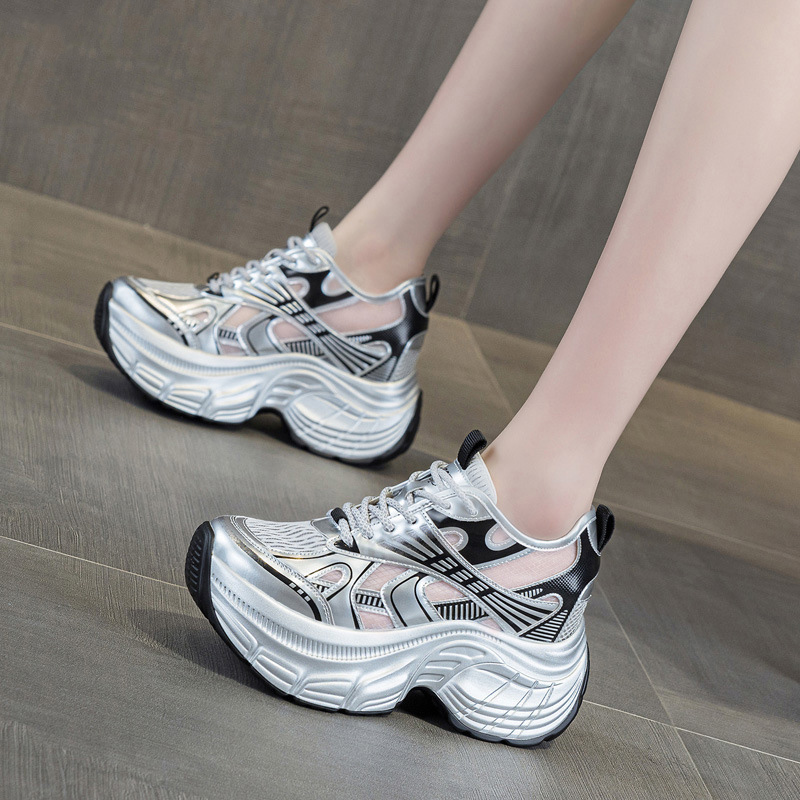 Women'S Shoes Casual Sneakers - 8cm Hidden Height Increasing Platform Sneakers