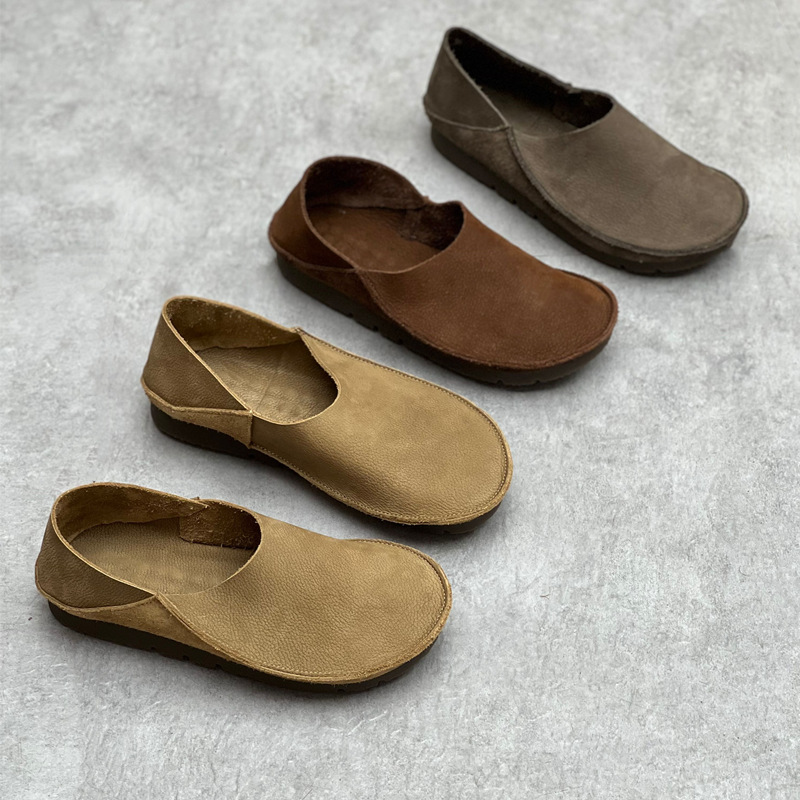 Women's 2 Ways Wear Genuine Le - Loafer Flat Women ulasan dan harga