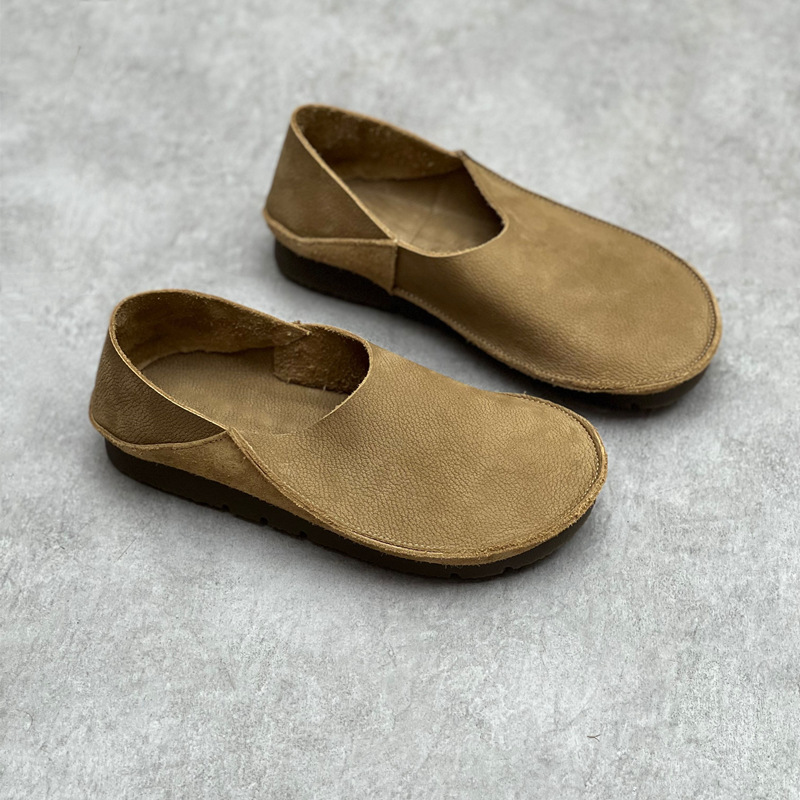 Women's 2 Ways Wear Genuine Le - Loafer Flat Women ulasan dan harga