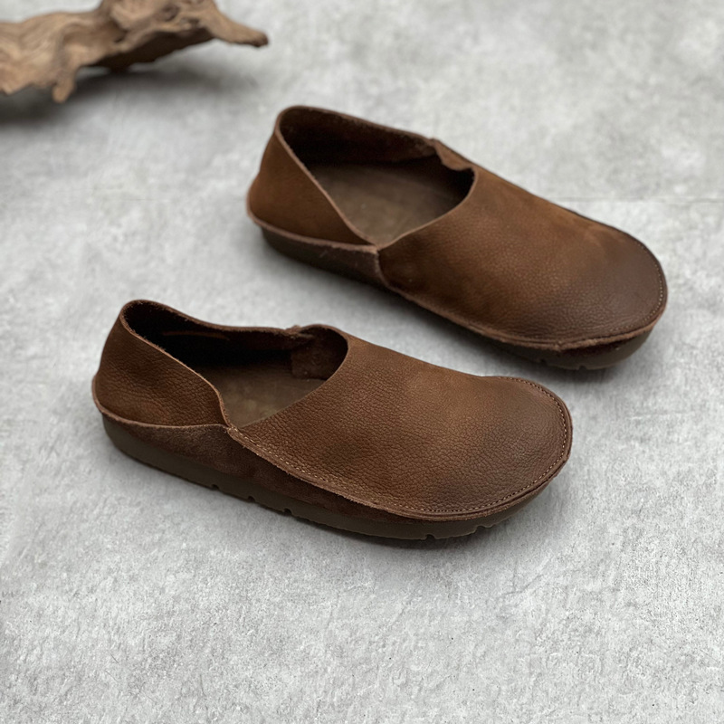 Women's 2 Ways Wear Genuine Le - Loafer Flat Women ulasan dan harga