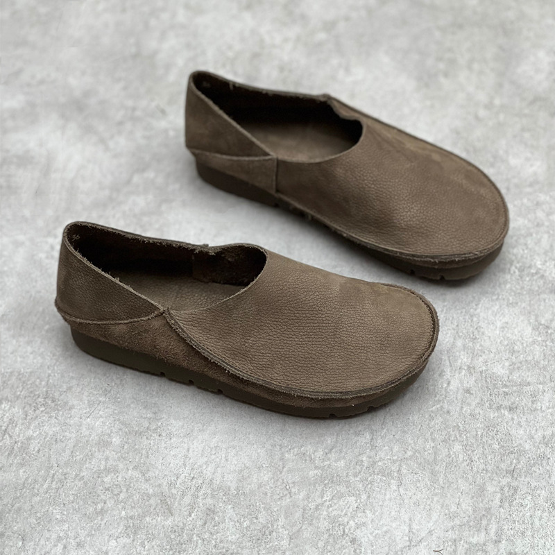 Women's 2 Ways Wear Genuine Le - Loafer Flat Women ulasan dan harga