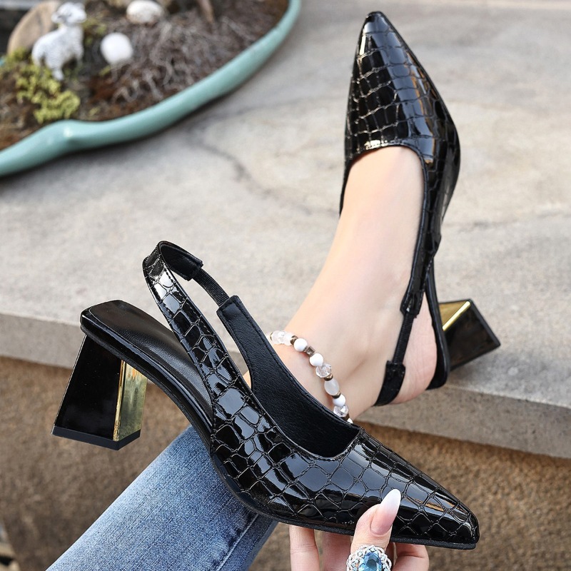Summer High Heels Sandals Wome - Women Shoes Black ulasan dan harga
