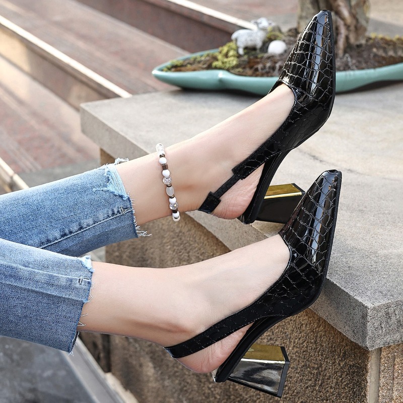 Summer High Heels Sandals Wome - Women Shoes Black ulasan dan harga