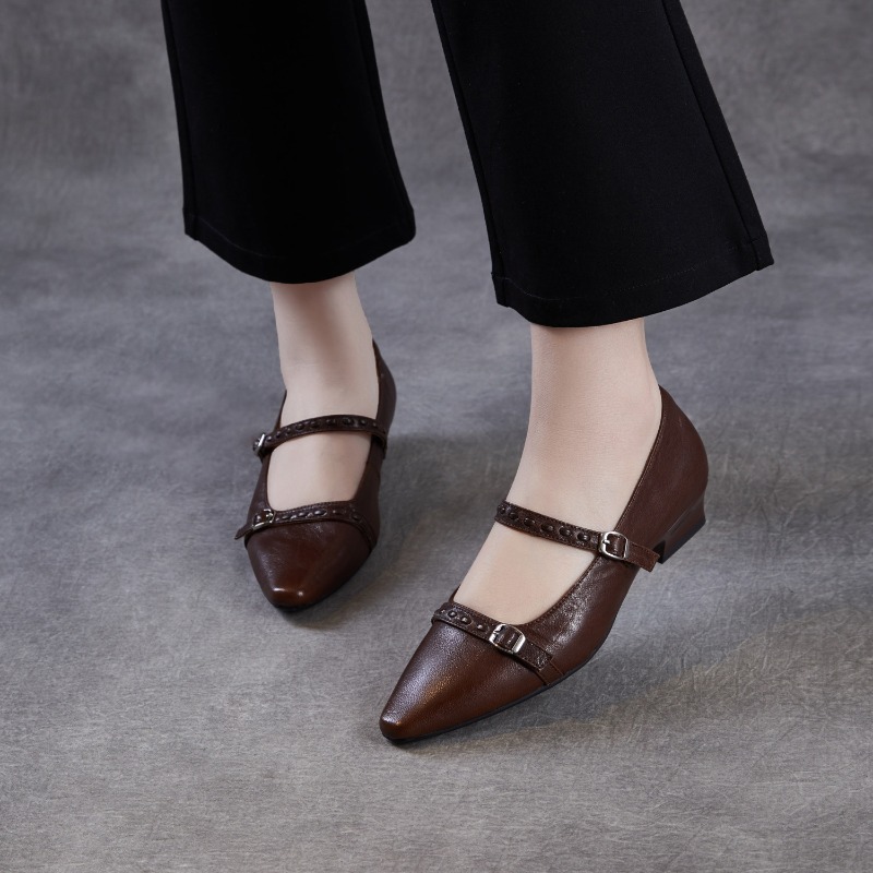 Brown Black Korea Women Flats  - Women Shoes Black ulasan dan harga