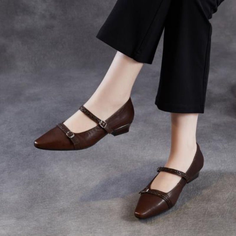 Brown Black Korea Women Flats  - Women Shoes Black ulasan dan harga