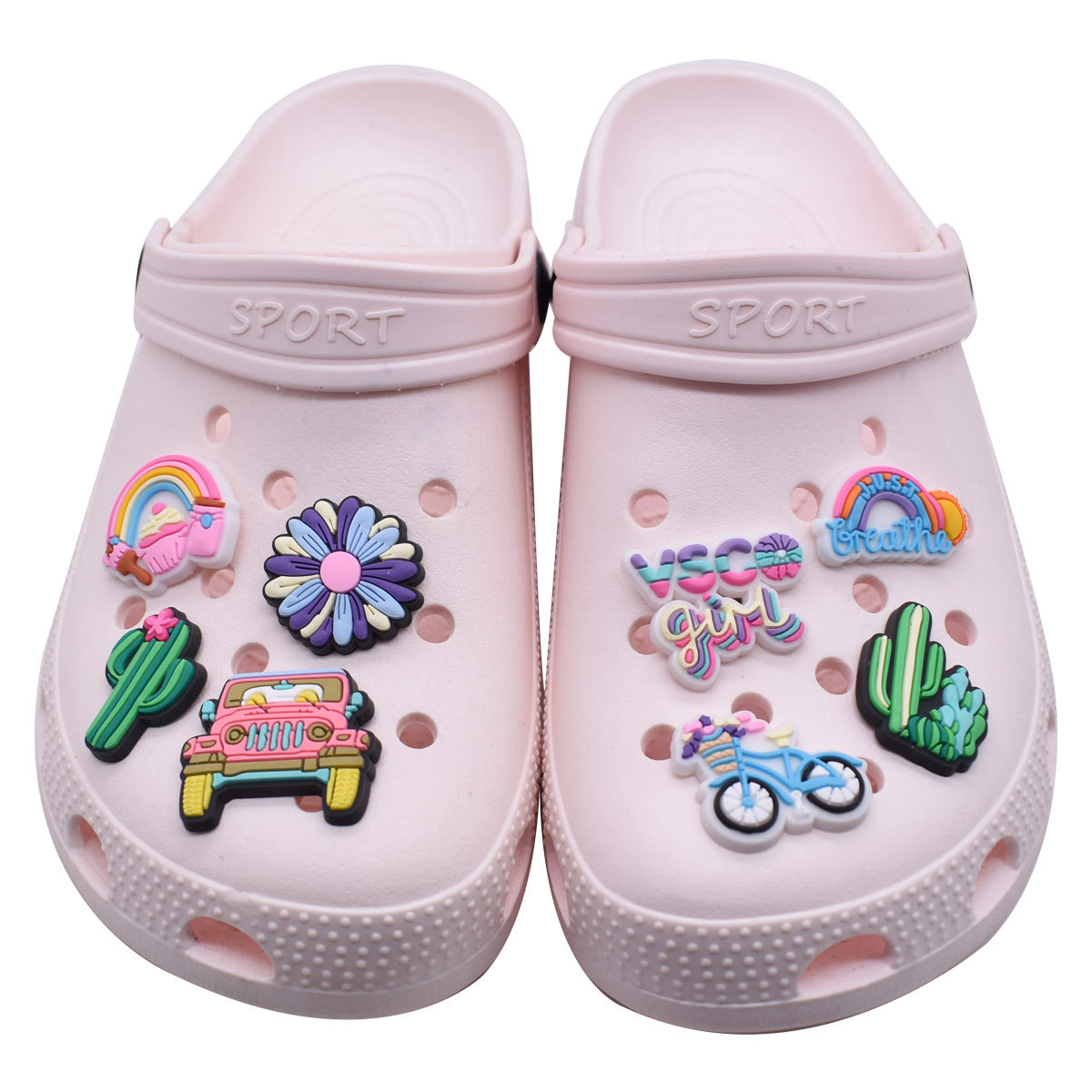 Summer Travel Shoe Charms for  - Croc Style Clog ulasan dan harga