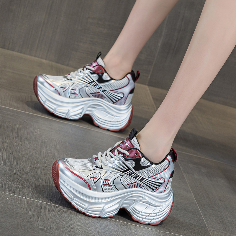 8cm Hidden Height Increasing P - Women'S Shoes Casual Sneakers ulasan dan harga
