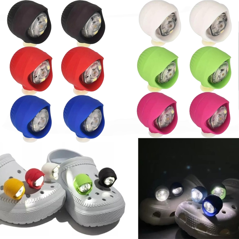 2/4/8Pcs Waterproof Shoe Light - Croc Style Clog ulasan dan harga