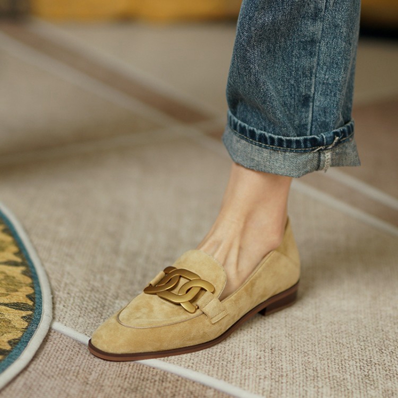 Suede Leather Women Loafers Sp - Women Shoes Black ulasan dan harga