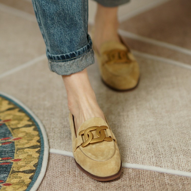 Suede Leather Women Loafers Sp - Women Shoes Black ulasan dan harga