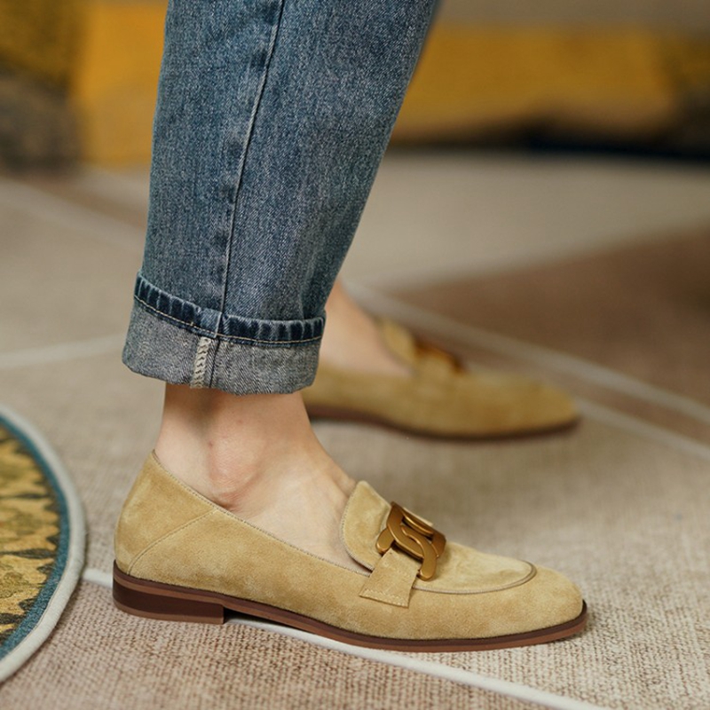 Suede Leather Women Loafers Sp - Women Shoes Black ulasan dan harga