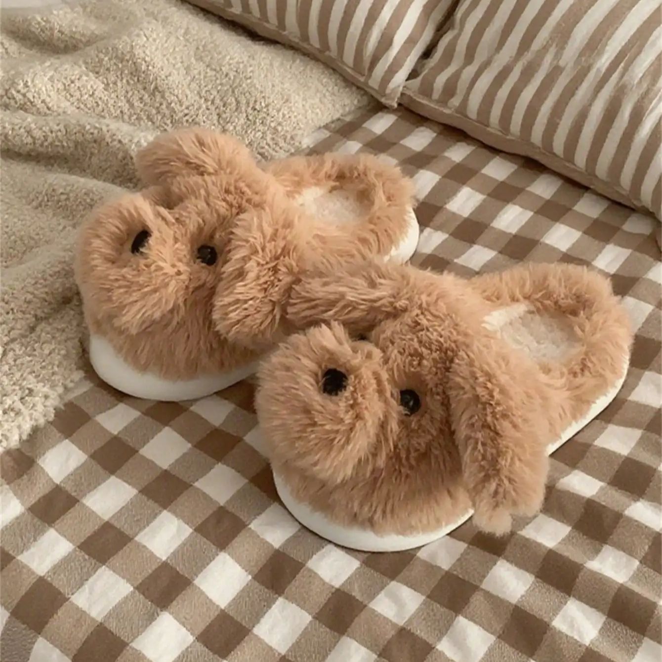 Women House Fur Slippers Casua - Women Shoes Winter ulasan dan harga