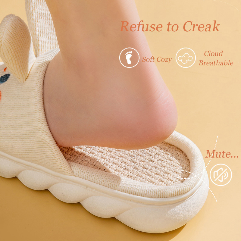 Home Linen Slipper for Women C - Women Shoes Black ulasan dan harga