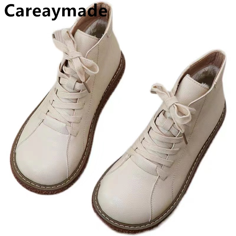 Careaymade-Vintage Lace Up boo - Women'S Shoes Big Feet ulasan dan harga