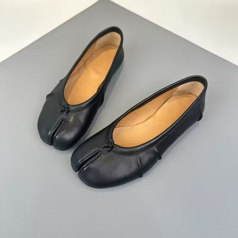 NEW Split Toe Flat Shoes Women - Loafer Flat Women ulasan dan harga