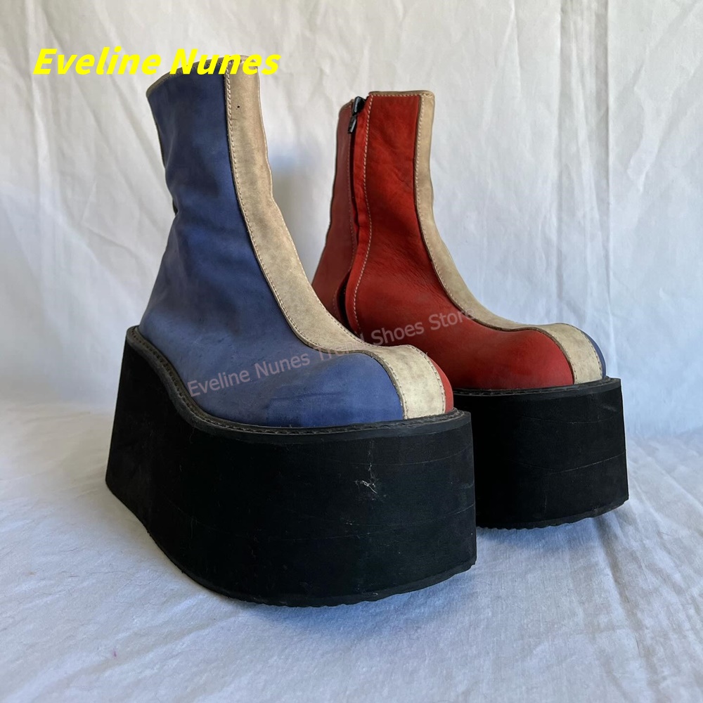 Y2K Red Blue Platform Ankle Bo - Women'S Shoes Y2K ulasan dan harga