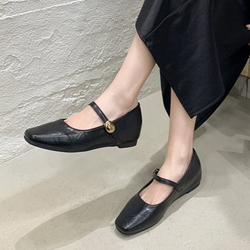 Ultra-Soft Leather Black Flats - Women Shoes Black ulasan dan harga