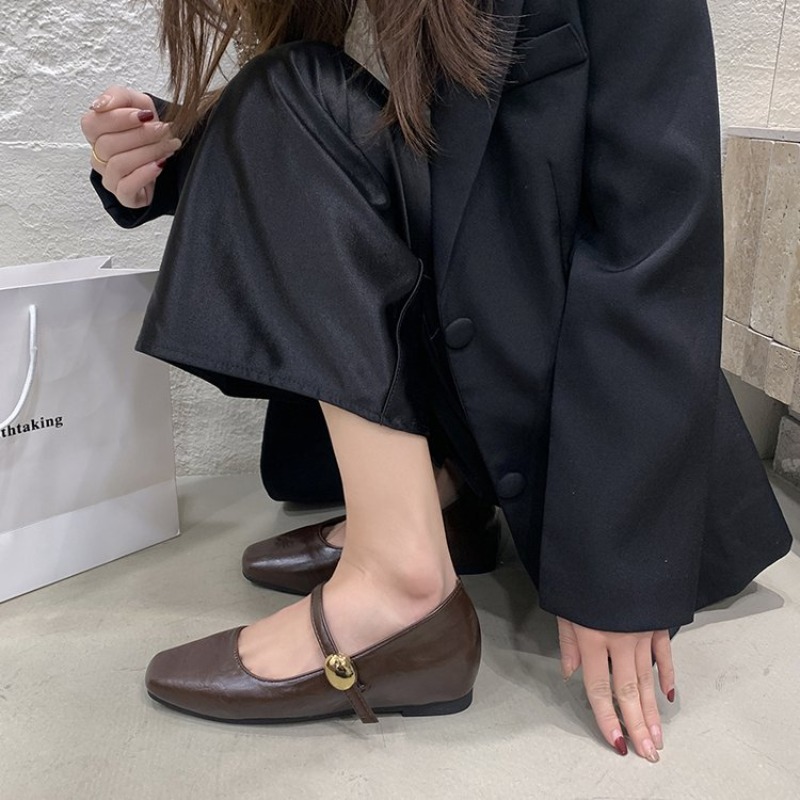 Ultra-Soft Leather Black Flats - Women Shoes Black ulasan dan harga