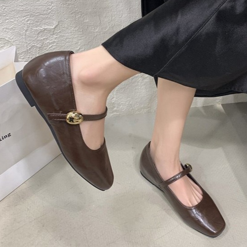 Ultra-Soft Leather Black Flats - Women Shoes Black ulasan dan harga