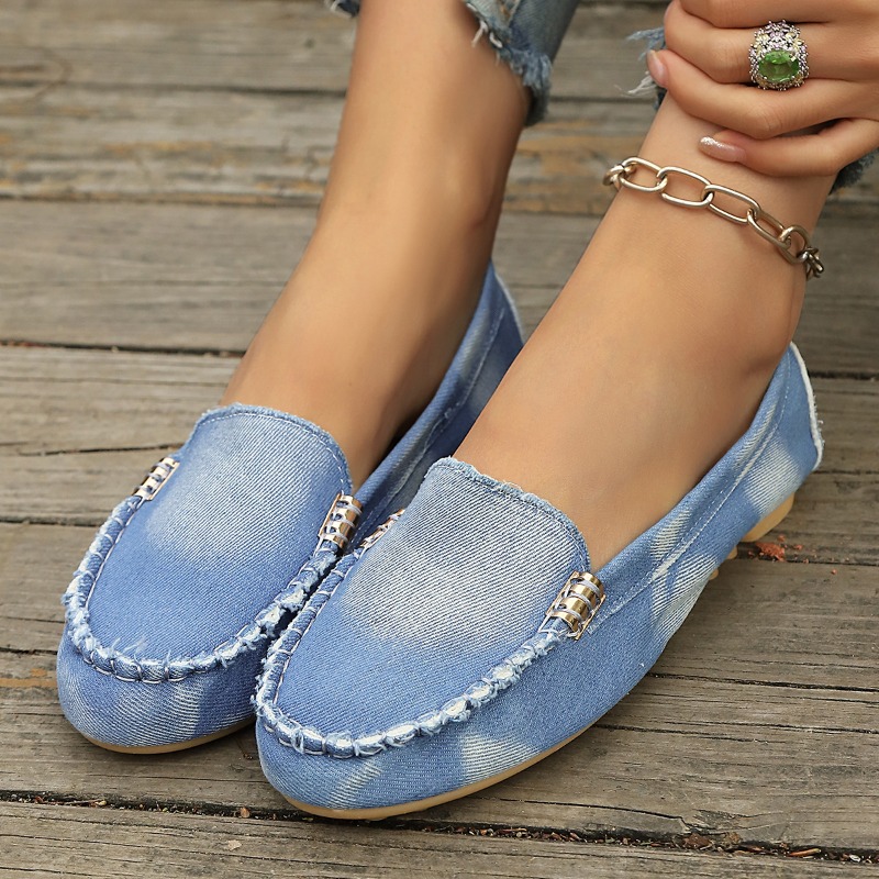 Fashion Light Blue Denim Mocca - Loafer Flat Women ulasan dan harga