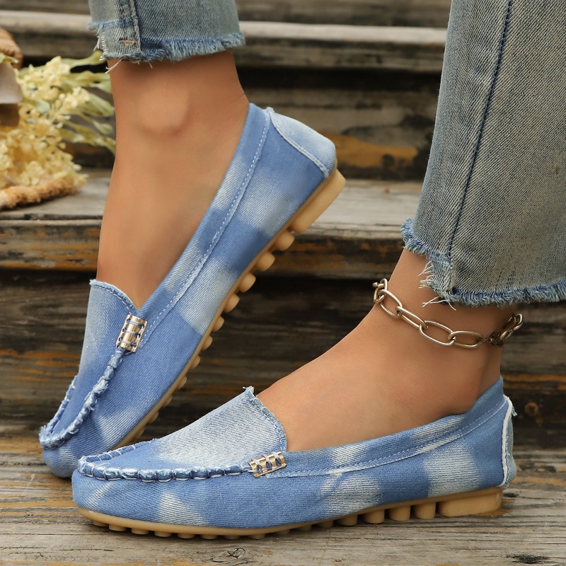 Fashion Light Blue Denim Mocca - Loafer Flat Women ulasan dan harga