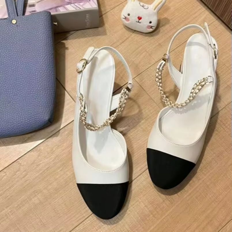 Women Slingback Pumps Two Tone - Women Shoes Black ulasan dan harga