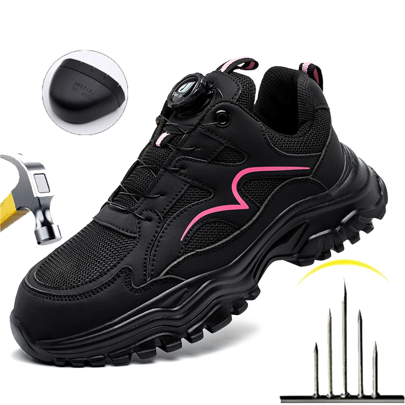 Women Work Shoes Steel Toe Sho - Mesh Sneaker Women ulasan dan harga