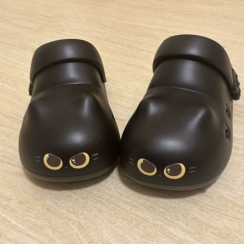 New creative black cat slipper - Women Shoes Black ulasan dan harga