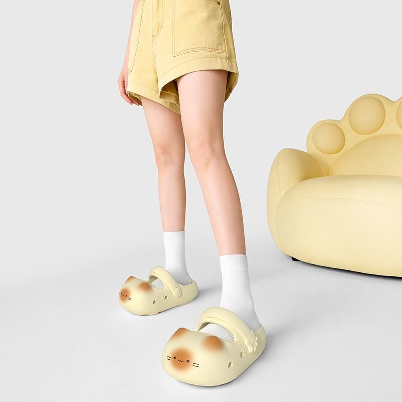 New creative black cat slipper - Women Shoes Black ulasan dan harga
