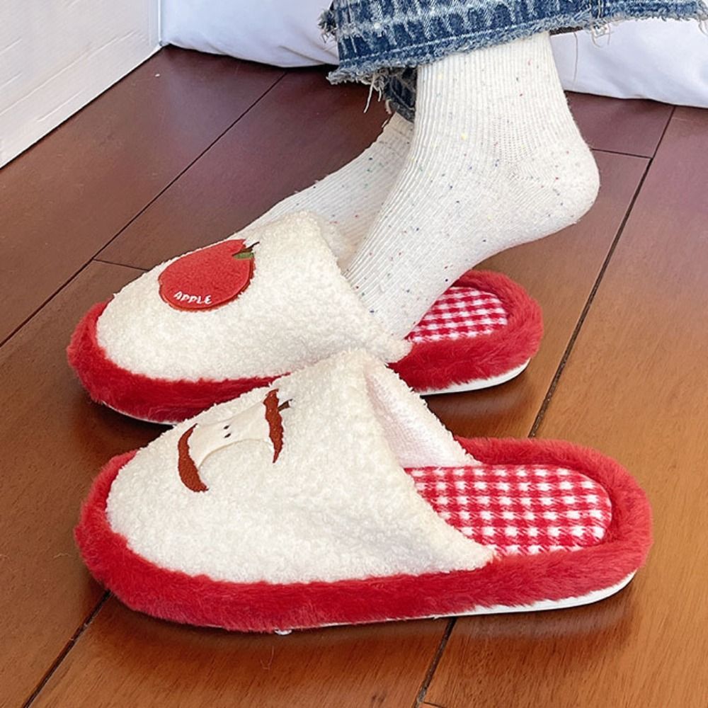 Fashion Grid Stripe Cute Slipp - Women Shoes Winter ulasan dan harga