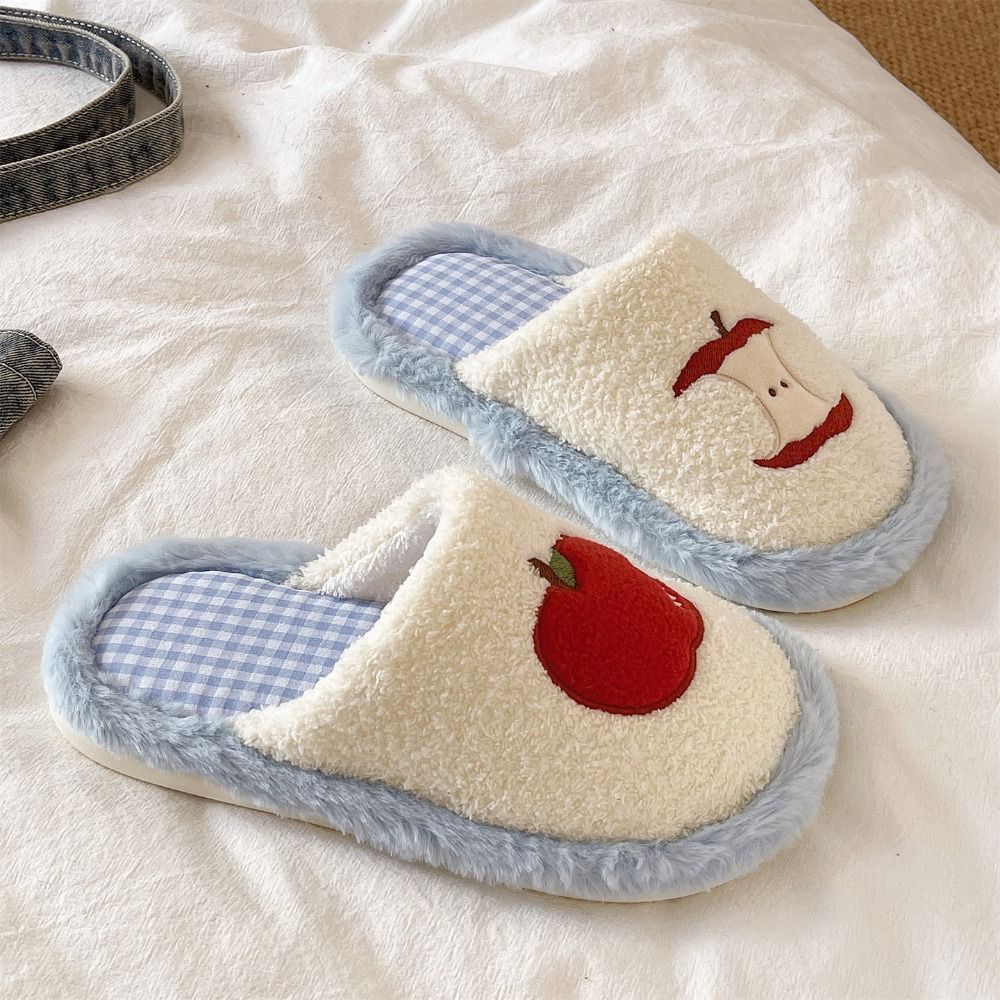 Fashion Grid Stripe Cute Slipp - Women Shoes Winter ulasan dan harga