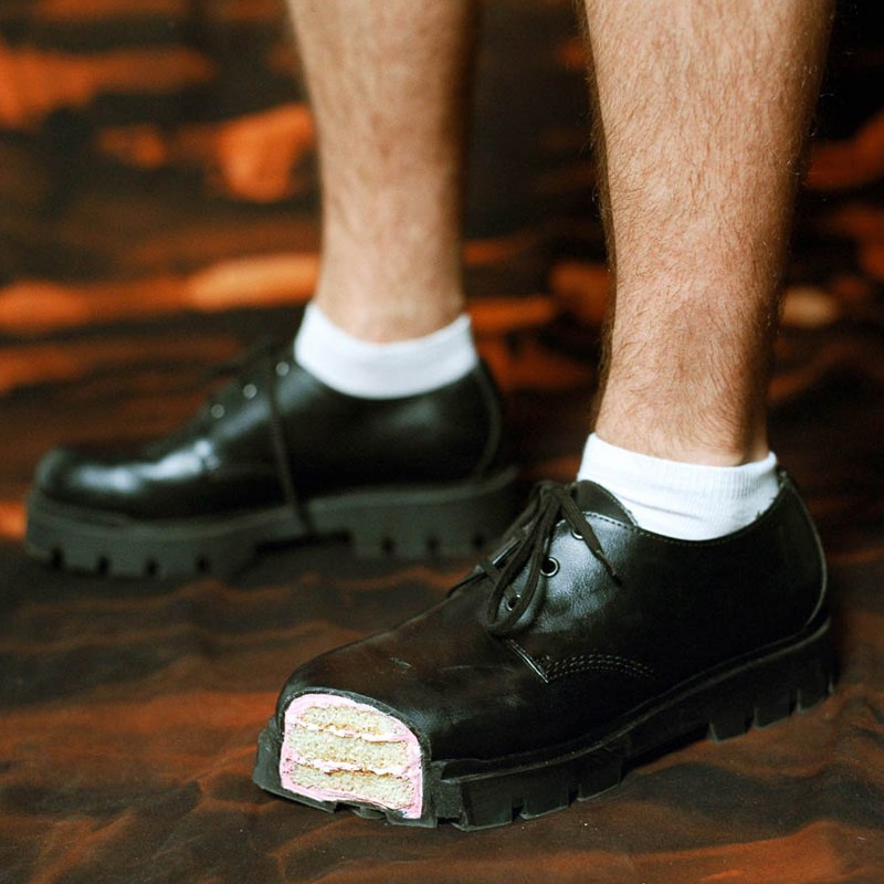 Cake Thick Bottom Derby Shoes  - Women Shoes Black ulasan dan harga
