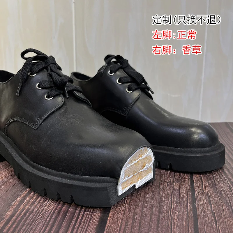 Cake Thick Bottom Derby Shoes  - Women Shoes Black ulasan dan harga