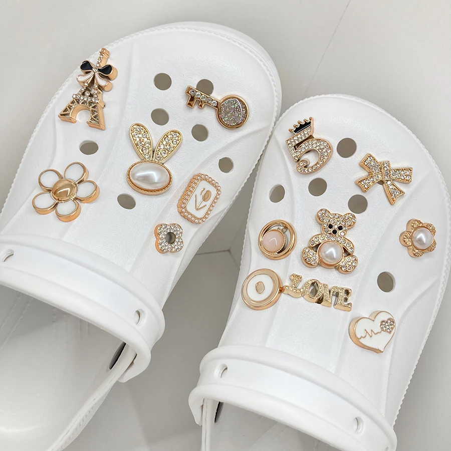 14pcs Sparkling Rhinestone Fau - Croc Style Clog ulasan dan harga